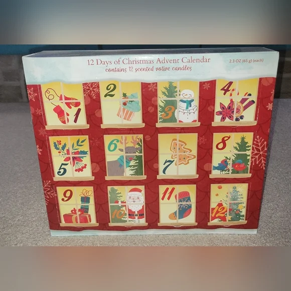 New Empire Candle Co 12 Days of Christmas Advent Calendar Votive Candle Set. - Picture 4 of 11